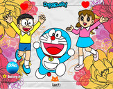 Dibujo Doraemon y amigos pintado por AllyAustin