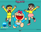Dibujo Doraemon y amigos pintado por JOVANYTO