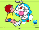 Dibujo Doraemon y Nobita pintado por  camiayman