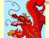Dibujo Dragón japonés pintado por mmmakylu