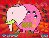 Dibujo Elefante grande pintado por Aribb