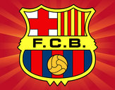Dibujo Escudo del F.C. Barcelona pintado por Lumaar