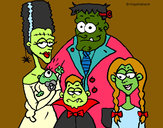 Dibujo Familia de monstruos pintado por nataliao8