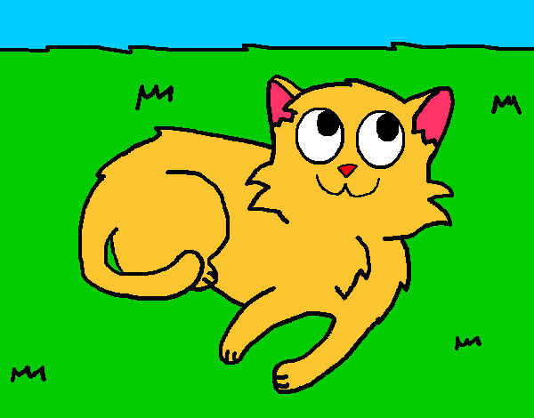 Dibujo Gato tumbado pintado por Raul123