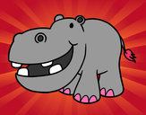 Dibujo Hipopótamo pequeño pintado por vitosos707