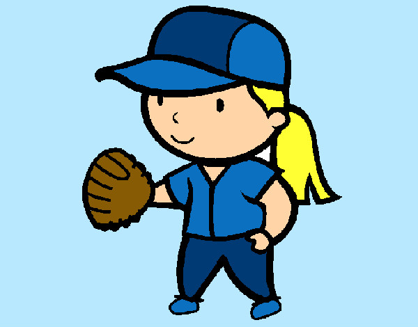 niña  jugando  beisbol