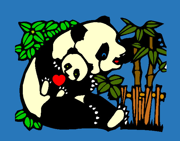 Dibujo Mama panda pintado por Nadia-225