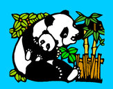 Dibujo Mama panda pintado por pricesisa