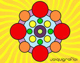 Dibujo Mandala con redondas pintado por LIDYA