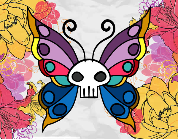 Dibujo Mariposa Emo pintado por solsito921