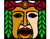 Dibujo Máscara Maya pintado por xilypyly