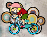 Dibujo Niño ciclista pintado por nataliao8