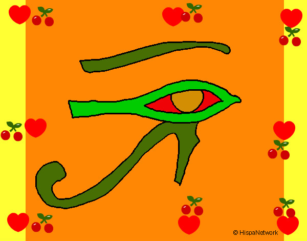 Dibujo Ojo Horus pintado por olgam