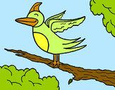 Dibujo Pájaro en arbol pintado por annycristi
