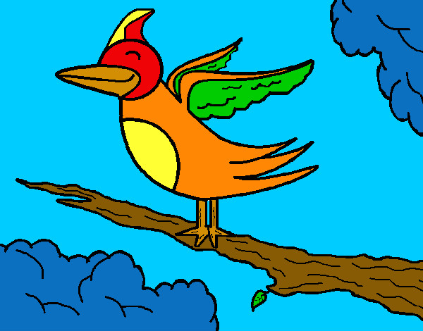 Dibujo Pájaro en arbol pintado por Mariajoo19