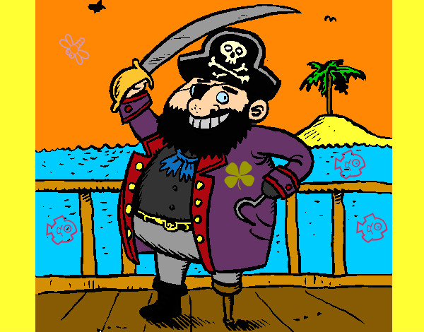 Dibujo Pirata a bordo pintado por PEPITAYO5