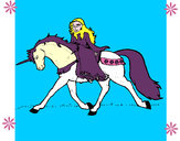 Dibujo Princesa en unicornio pintado por jade_pkmaz