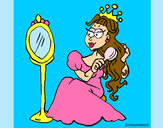 Dibujo Princesa y espejo pintado por rinni18