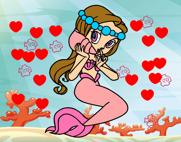Dibujo Sirena con una caracola pintado por adri-love