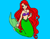 Dibujo Sirenita pintado por alexia-ti