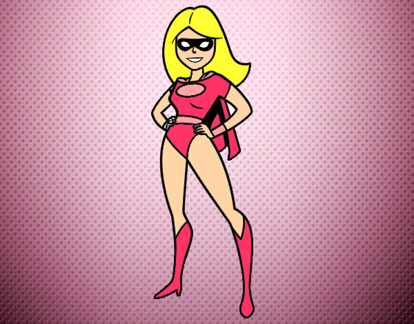 Dibujo Superheroina pintado por princesa84