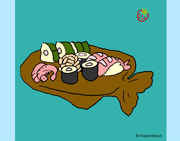Dibujo Sushi pintado por mmmakylu