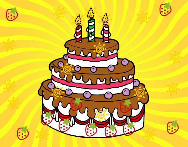 tarta de de feliz cumpleaños