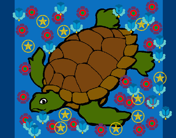 Dibujo Tortuga pintado por migl