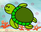 Dibujo Tortuga nadando pintado por khris 