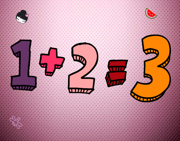 1 + 2 = 3 ( 8 dibujo )