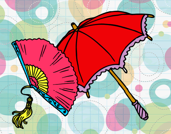 Dibujo Abanico y paraguas pintado por Andrea_San