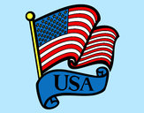 Dibujo Bandera de los Estados Unidos pintado por 3elena3