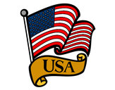 Dibujo Bandera de los Estados Unidos pintado por mesut