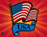 Dibujo Bandera de los Estados Unidos pintado por segismunda