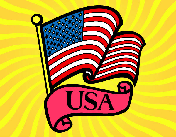 Dibujo Bandera de los Estados Unidos pintado por serjios