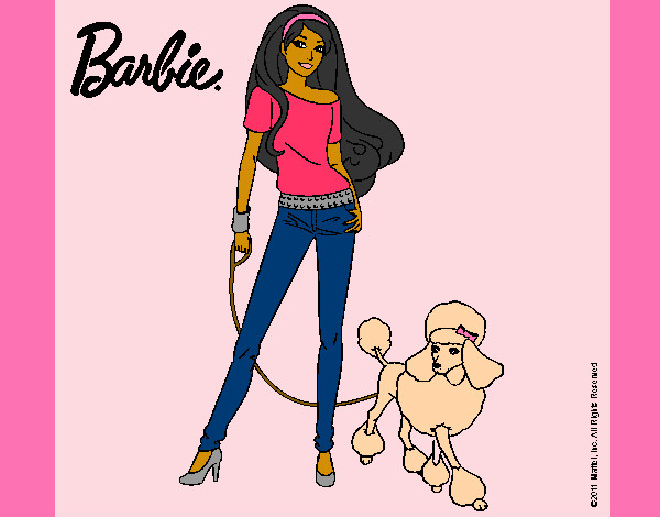 Dibujo Barbie con look moderno pintado por annycristi