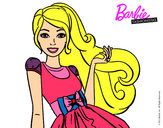 Dibujo Barbie con su vestido con lazo pintado por noraima