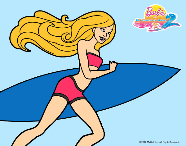Dibujo Barbie corre al agua pintado por annycristi