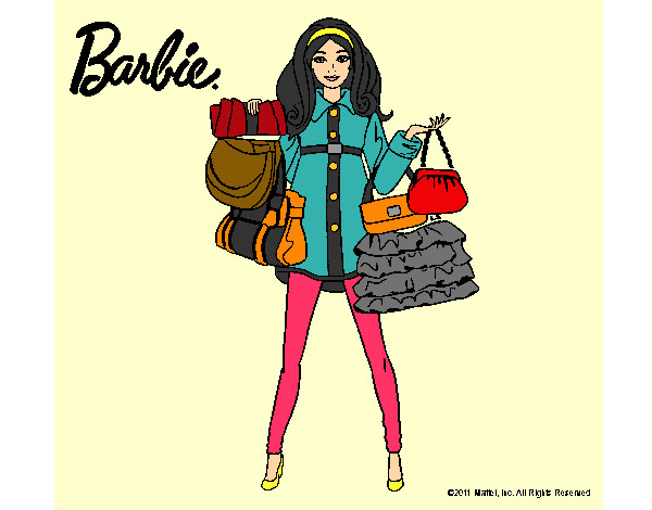 Dibujo Barbie de compras pintado por annycristi