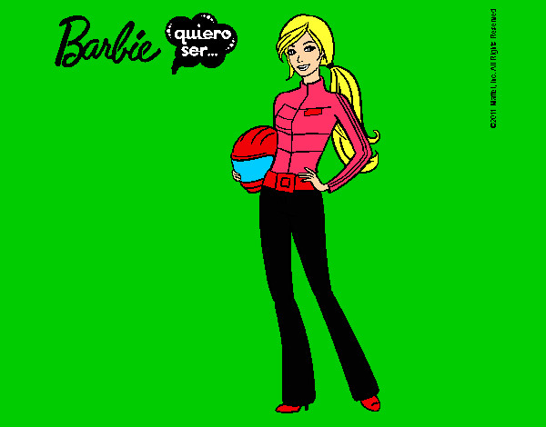 Barbie piloto de motos