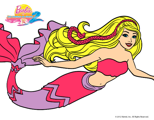 Dibujo Barbie sirena pintado por isabel-11