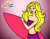 Dibujo Barbie va a surfear pintado por Andrea_San