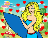 Dibujo Barbie va a surfear pintado por Andrea_San