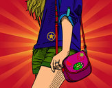 Dibujo Chica con bolso pintado por Mixely