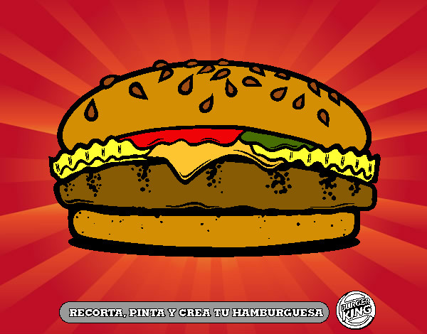 Dibujo Crea tu hamburguesa pintado por llaarr99