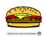 Dibujo Crea tu hamburguesa pintado por sofimontis