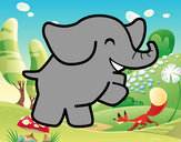Dibujo Elefante bailarín pintado por jazminJASF