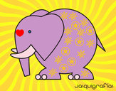 Dibujo Elefante grande pintado por azalea200
