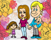 Dibujo Familia feliz pintado por agata