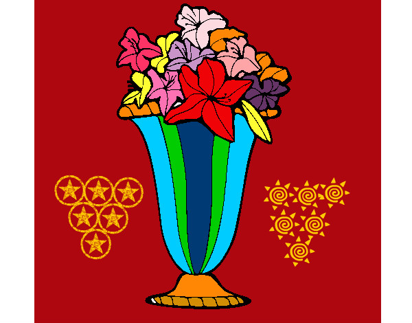 Dibujo Jarrón de flores 2a pintado por serjios